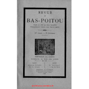 Revue du Bas-Poitou 1939 – 2eme livraison