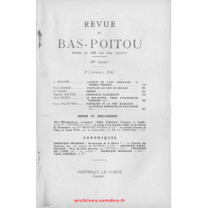 Revue du Bas-Poitou 1945 – 4eme livraison