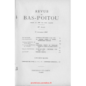 Revue du Bas-Poitou 1946 – 2eme livraison