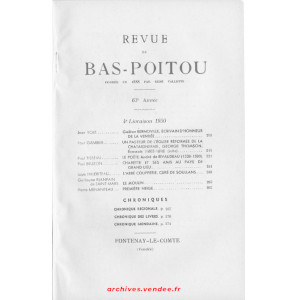Revue du Bas-Poitou 1950 – 4eme livraison