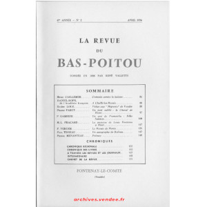 Revue du Bas-Poitou 1956 – 2eme livraison