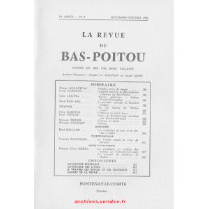 Revue du Bas-Poitou 1961 – 5eme livraison