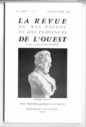 Revue du Bas-Poitou 1968 – 1ere livraison