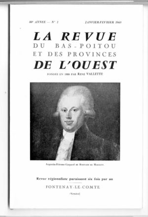 Revue du Bas-Poitou 1969 –  1ere livraison