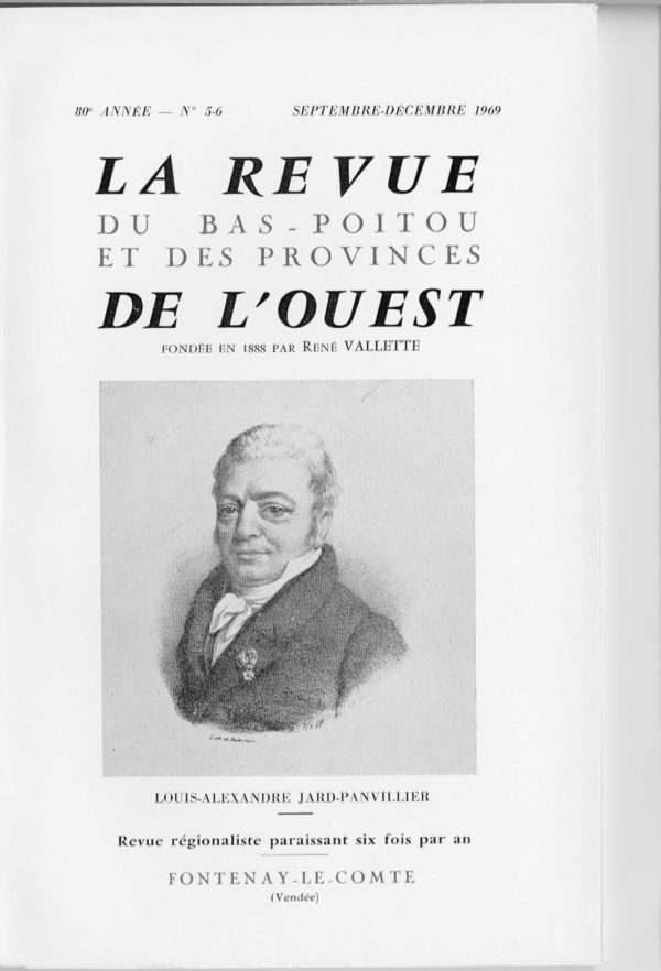 Revue du Bas-Poitou 1969 -  5eme et 6eme livraisons