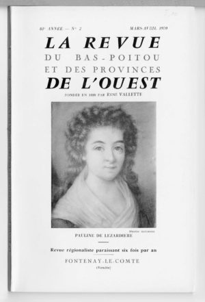 Revue du Bas-Poitou 1970 –  2eme livraison