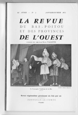 Revue du Bas-Poitou 1971 –  1ere livraison