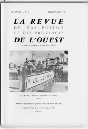 Revue du Bas-Poitou 1971 – 4eme livraison