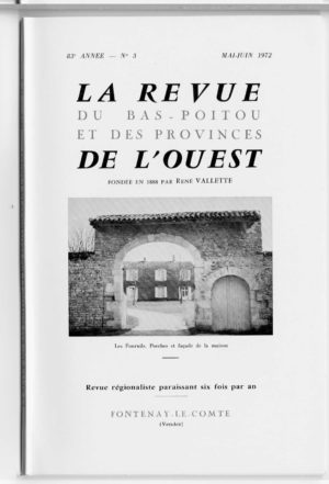 Revue du Bas-Poitou 1972 - 3eme livraison